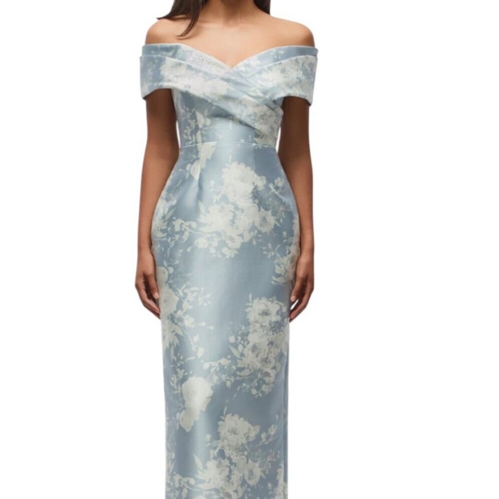 Alfred Sung Constance Off the Shoulder Column Gown, SIZE 6